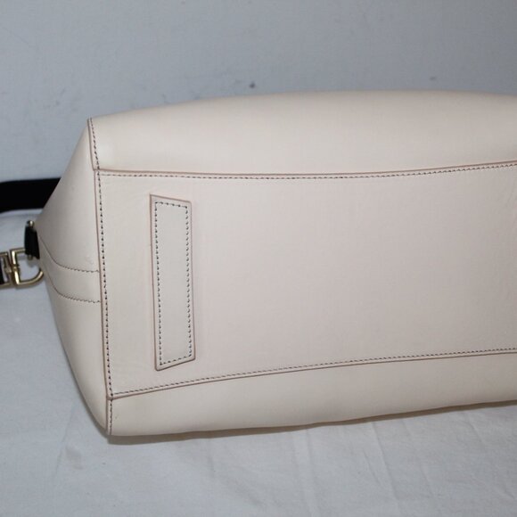 Givenchy Antigona Tri Color Cream Black Silver Top Zip Shoulder Bag Tote Duffle - Picture 12 of 12
